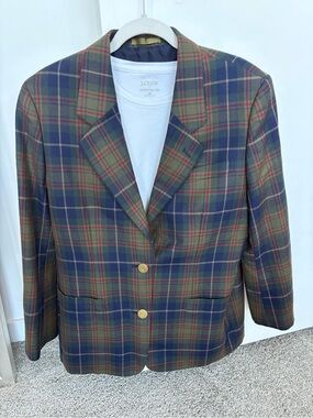 Burberry Pristine vintage Burberrys’ tartan plaid blazer 
sz S